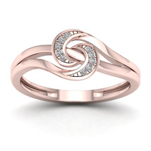 10K Rose Gold 1/20ct TDW Diamond Double Split Shank Fashion Ring - $189.99