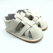 Toddler Boys Girls Fisherman Sandals Faux Leather Hook &amp; Loop White 9-12... - £7.75 GBP