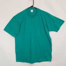 Vtg 80s Royal Comfort JC PENNEY USA Made Cotton Pocket T shirt Sz L XL T... - $17.04