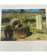 VTG Holy Land Capharnaum Ancient Olive Press 4x5.75” Postcard Unposted 1... - $3.96