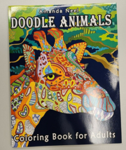 Doodle Animals Coloring Book for Adults by Amanda Neel New - £3.51 GBP
