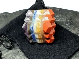 Merkaba 54 Point Pyramid Power Cube Gemstone Crystal 7 Chakra Lemurian G... - £19.88 GBP