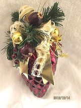 Large 8&quot; Decorated Metal ? Pine Cone/Pinecone Christmas/Holiday Ornament - £8.81 GBP
