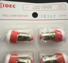 1PCS LSTD-1R IDEC BA9S/13 Base LED Lamp Red 12V AC/DC 11mA - $8.00