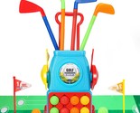 Kids Golf Set - Toddler Golf Clubs With 8 Balls, 4 Golf Sticks, 2 Practi... - £23.62 GBP