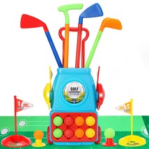 Kids Golf Set - Toddler Golf Clubs With 8 Balls, 4 Golf Sticks, 2 Practi... - £23.53 GBP