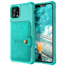 For iPhone 12 Mini/ 12 Pro Max Leather Wallet back hard Silicon back case cover - £36.75 GBP