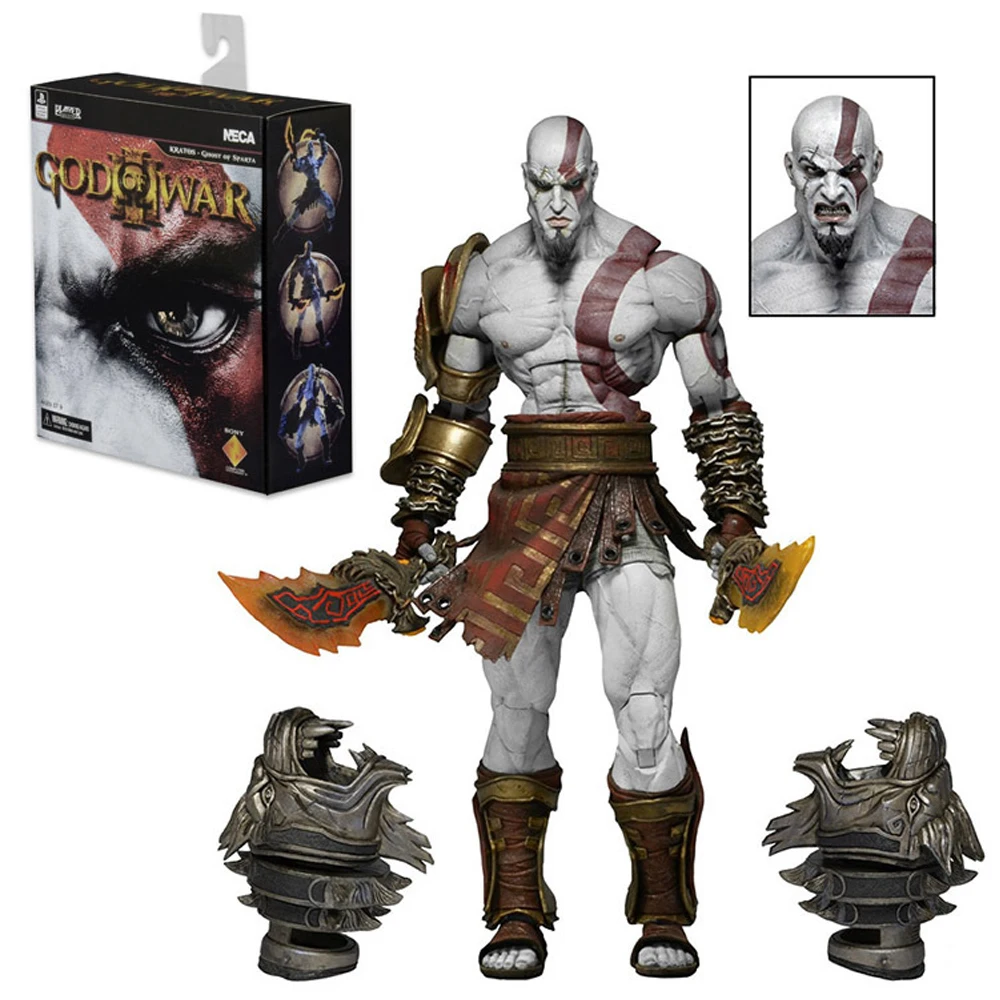 NECA Action Figure God of War Ghost of Sparta Kratos In Ares Armor W Blades - $44.85