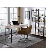 Wendral Natural &amp; Black Writing Desk - Modern Home Office Furniture - $6,750.44 MXN