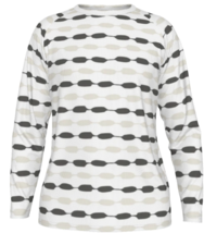 White and blue Striped geometric pattern Men Casual long sleeves t-shirt  - £31.46 GBP