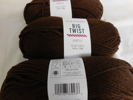 Big Twist Gentle lot of 3 Chocolate Dye Lot CNE661  CE109-23 - £12.70 GBP