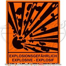 EXPLOSIVE EXPLOSIONSGEFÄHRLICH EXPLOSIF Safety Warning Sign 100mm Aufkleber - $3.80