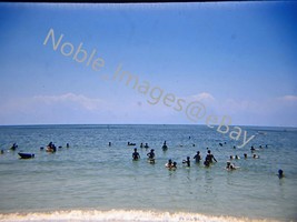 1955 Beach Scene Swimmer St. Petersburg Florida Red-Border Kodachrome 35mm Slide - £9.08 GBP