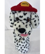 Dakin Dalmatian Puppy Dog Plush 12&quot; Puppet Firefighter Mascot Fritz VTG - £9.73 GBP
