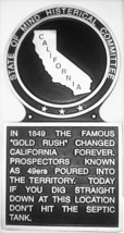 California State Marker, Calfornia State Plaque, Metal Plaque, Hand Painted - £36.77 GBP
