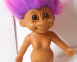 Russ Brand 7&quot; Mature Teen Mom Poseable Troll Doll Fuchsia Blue Hair Brow... - £18.85 GBP