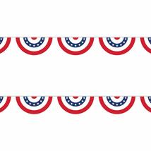 Patriotic Garland Decorations (2 Pack) - American Flag Bunting Banner for 4th of - £12.94 GBP