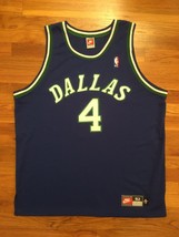 Authentic Nike 1998 Dallas Mavericks Michael Finley 4 Road Blue Jersey 52 2XL - $699.99