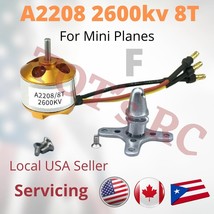 A2208 1100kv 1400kv 1800kv 2600kv Outrunner Brushless Motor Airplane dro... - $111.97 MXN+