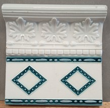 Azure White &amp; Blue Bullnose &amp; guard 32 Antique Tiles Original Period rec... - £432.05 GBP