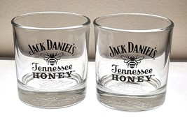 Jack Daniels Tennessee Honey With Embossed Bottom Rocks Glasses-Set Of 2 - £18.18 GBP