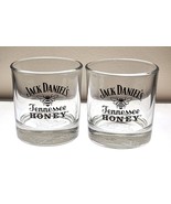 Jack Daniels Tennessee Honey With Embossed Bottom Rocks Glasses-Set Of 2 - £17.80 GBP