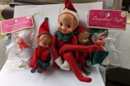 5 Nice Vintage Christmas Holiday Knee Huggers  Pixie Elves  Lot  2 NOS  - £103.11 GBP