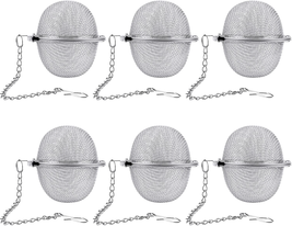 6PCS 304 Stainless Steel Mesh Tea Ball Infuser 2 Inch Strainer Silver - £11.19 GBP