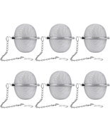 6PCS 304 Stainless Steel Mesh Tea Ball Infuser 2 Inch Strainer Silver - £11.09 GBP