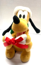 Disney Pluto With Christmas Present Light and Barks Plush 8&quot; Figure - $367.51 MXN