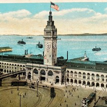 Ferry Building California Postcard San Francisco Bay Area c1950-60s PCBG8A - $27.64 CAD