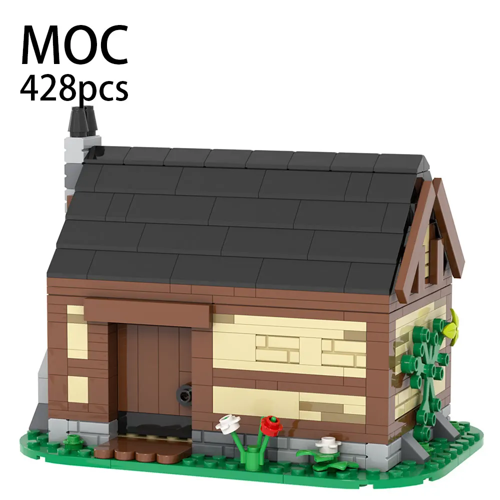 MOOXI Medieval Series Building Blocks Creative Chalet House Toy Assembly - £51.13 GBP