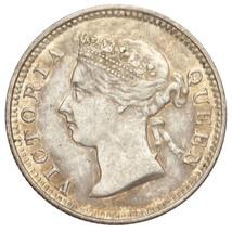 1884 Straits Insediamenti Argento 5 Centesimi Selezionato Da NGC Come AU55 - £328.27 GBP