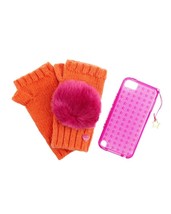 JUICY COUTURE GIRLS MITTS GLOVES &amp; ITOUCH 5 CASE SET Holiday Gift NEW $58 - £22.08 GBP