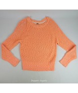 Free People Sweetheart Sweater Size S|P Peach Cable Knit  - £19.41 GBP