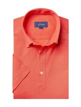 Eton Men&#39;s Contemporary-Fit Pique Polo in Pink/Red-Size 2XL - £78.63 GBP