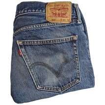 Levis Mens 505 Denim Blue Jeans Straight Fit Sz 36x32 Medium Wash (Actual 38x32) - £26.67 GBP