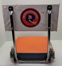 Vtg Denver Broncos Football Stadium Seat Folding Chair Cushioned Retro O... - $38.69