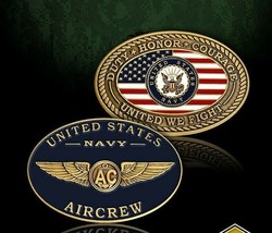 Gold Wings United States Navy Aircrew 2&quot; Challenge Coin - £27.52 GBP