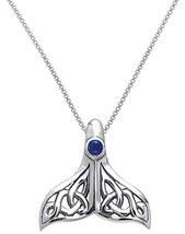 Jewelry Trends Whale Tail Celtic knot Sterling Silver Pendant Necklace 18&quot; Simul - £41.74 GBP