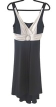 En Focus Studio Black &amp; White Sleeveless Midi Column Dress Size 12 Poly ... - £11.67 GBP