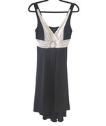 En Focus Studio Black &amp; White Sleeveless Midi Column Dress Size 12 Poly ... - £11.82 GBP