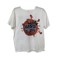 1999 USA Hoops Blueberry Festival  XL White Short sleeve vintage Tee  Basketball - $24.18
