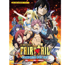 DVD Anime Fairy Tail Complete TV Series (1-328 End) +2 Movies (English Dubbed)  - $64.90