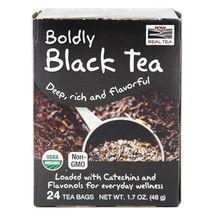 NOW Foods Organic Boldly Black Tea, 24 Tea Bags - $8.39