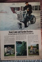Vintage Sears Lawn and Garden Tractors Magazine Ad 1970 s - $11.30