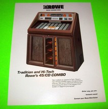New Combo Disc Rowe 45/CD Jukebox Flyer Vintage 1987 Traditional Hi-Tech - £18.26 GBP