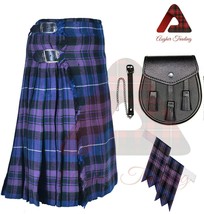 Men Traditional Pride of Scotland 8 Yard KILT Scottish Kilt - Sporran - Flashes  - $65.00