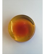 VTG Art Glass Paperweight Amber Citrine Color Circular Shape Radiant MCM... - $34.30 CAD