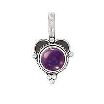 Sterling Silver Hand-Made Genuine Stone Bali Pendant - £21.67 GBP